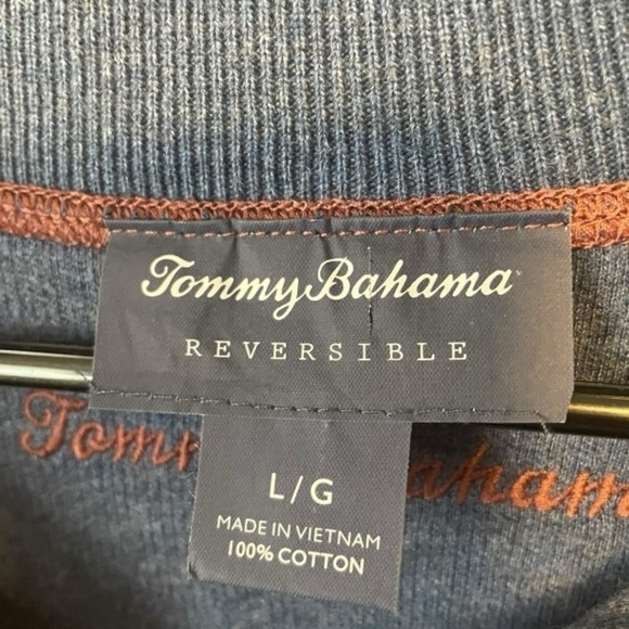 Tommy Bahama Flipside Fully Reversible 1/4 Zip Pullover Blue and Maroon Red NWOT - Picture 5 of 6